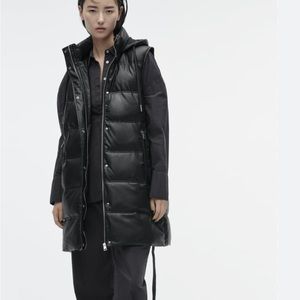 Zara hooded sleeveless puffer